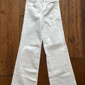 American Eagle white wide leg jeans
